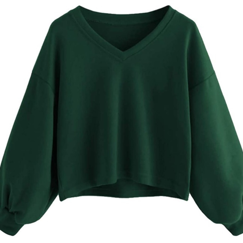 green sweater